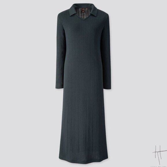 Uniqlo Dresses & Skirts - Uniqlo x Hana Tajima Collab Ribbed V-Neck Dress